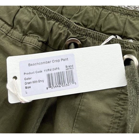 Astrid Jogger Pant Womens L Green Beachcomber Crop Quiet Luxury Resort Italy NWT - Picture 6 of 12